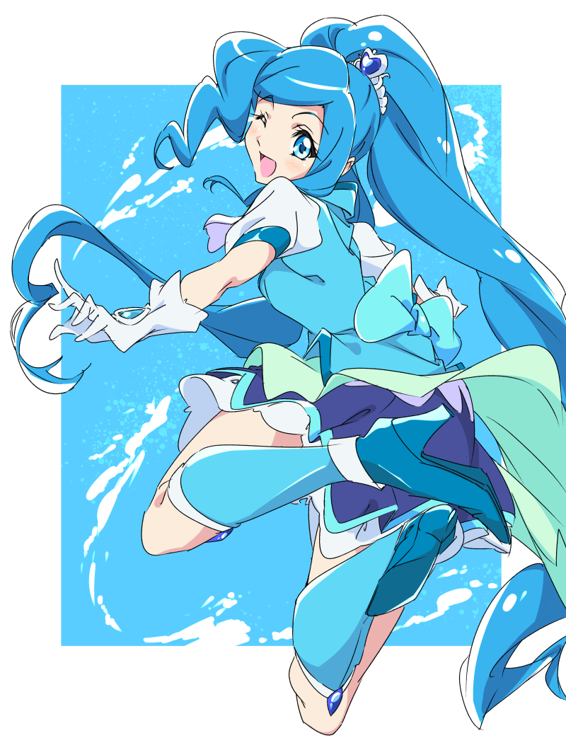 sawaizumi chiyu and cure fontaine (precure and 1 more) drawn by umanosuke