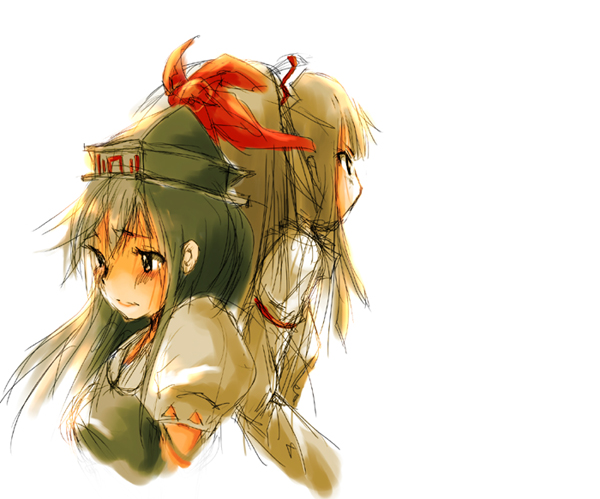 fujiwara no mokou and kamishirasawa keine (touhou) drawn by yae_(mono110)