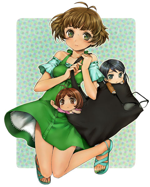 akizuki ryo, mizutani eri, and hidaka ai (idolmaster and 1 more) drawn by kiro_(an_kilo)