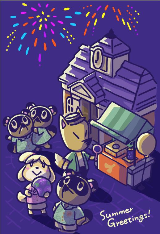 isabelle, tom nook, timmy, tommy, and redd (animal crossing)
