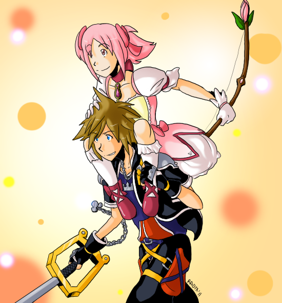 kaname madoka and sora (mahou shoujo madoka magica and 2 more) drawn by general_radix