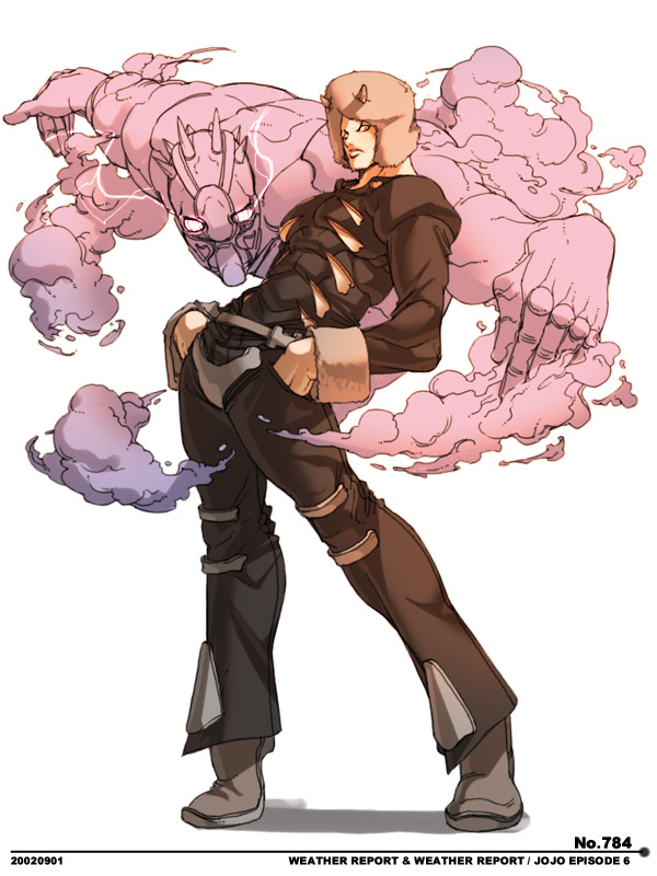 weather report (jojo no kimyou na bouken and 1 more) drawn by falcoon