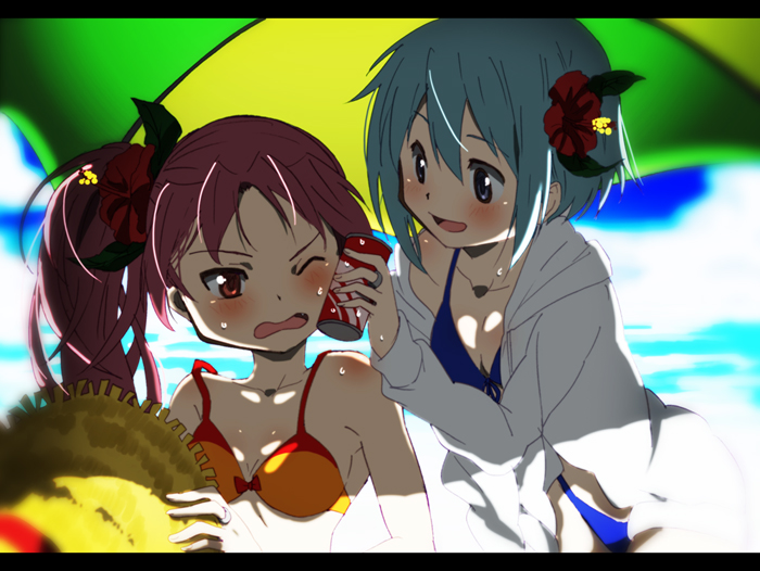 miki sayaka and sakura kyoko (mahou shoujo madoka magica) drawn by fumiko_(mesushi)