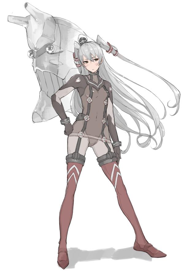 souryuu asuka langley, amatsukaze, and rensouhou-kun (kantai collection and 3 more) drawn by tsukino_wagamo