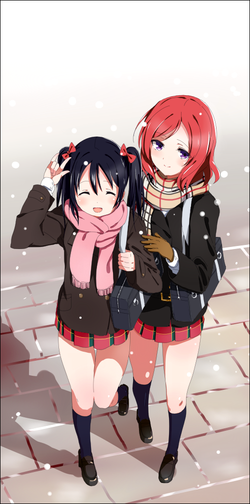 nishikino maki and yazawa nico (love live! and 1 more) drawn by ohayohayo