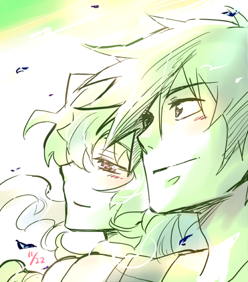 nia teppelin and simon (tengen toppa gurren lagann) drawn by taira_momen