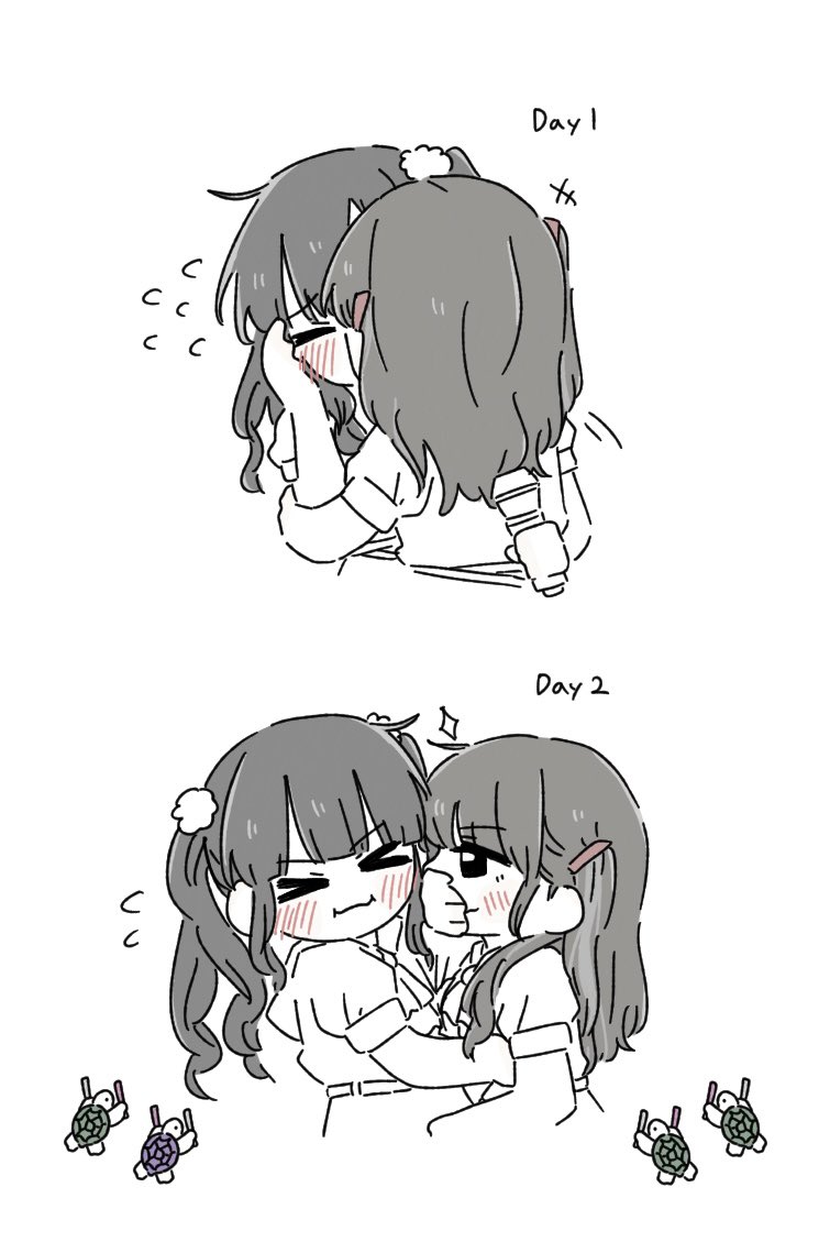 tsukine kona and kan kanna (love live! and 2 more) drawn by zueka27