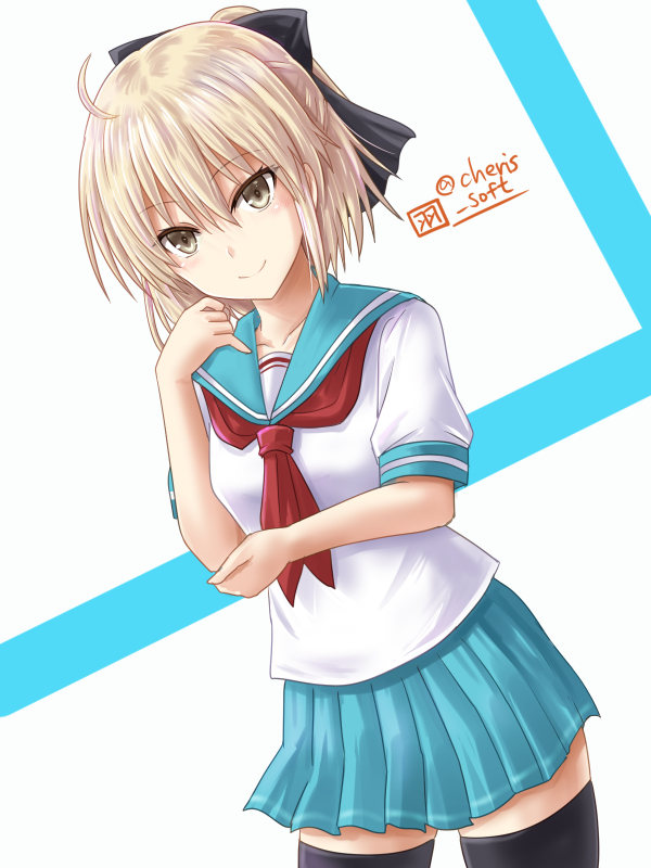 okita souji (fate and 2 more) drawn by haura_akitoshi and osmy