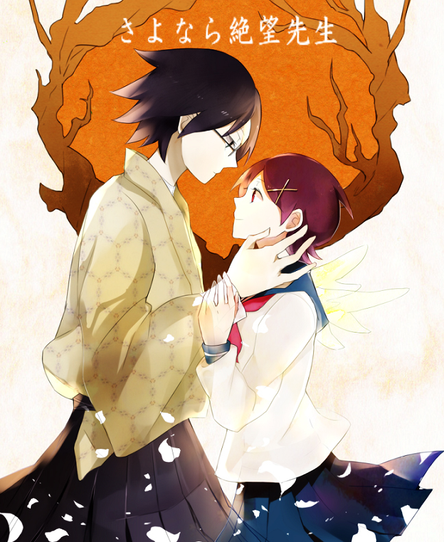 itoshiki nozomu and fuura kafuka (sayonara zetsubou sensei) drawn by xxxceller