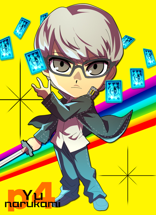 narukami yu (persona and 2 more) drawn by jinkai_yamizawa