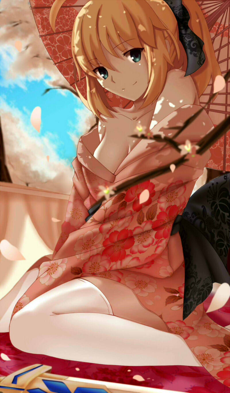 artoria pendragon and saber (fate and 2 more) drawn by paperfinger