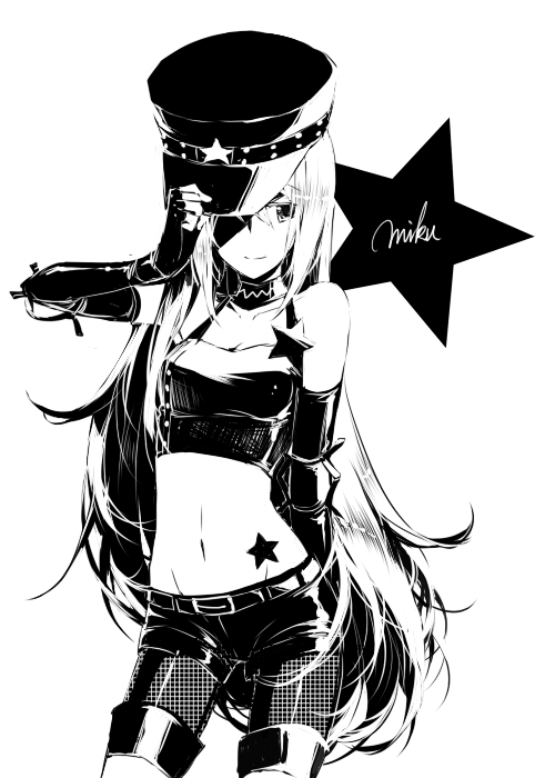 hatsune miku (vocaloid and 1 more) drawn by rella