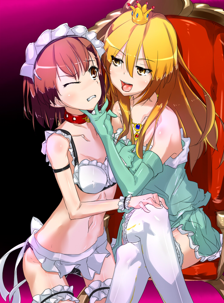 misaka mikoto and shokuhou misaki (toaru majutsu no index and 2 more) drawn by etsuji