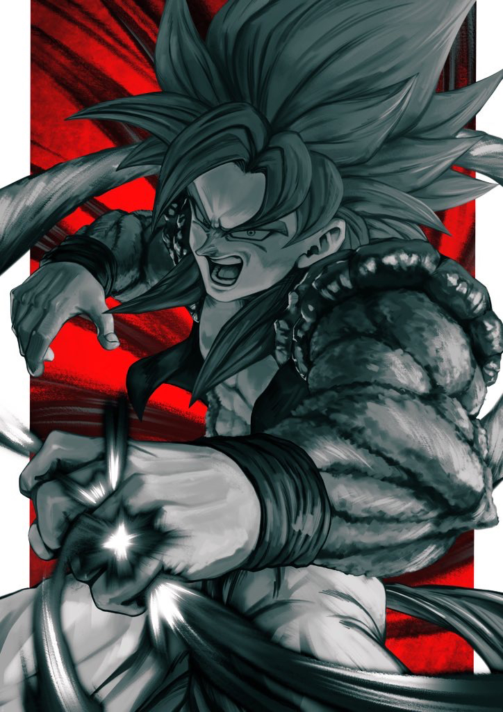 gogeta (dragon ball and 1 more) drawn by studio_viga