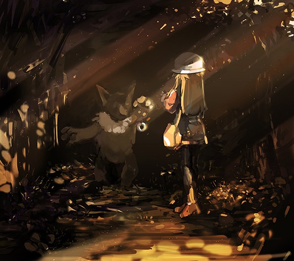 leaf and hypno (pokemon and 1 more) drawn by lillin