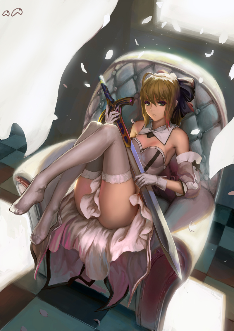artoria pendragon and saber lily (fate and 1 more) drawn by jiemaowanwan