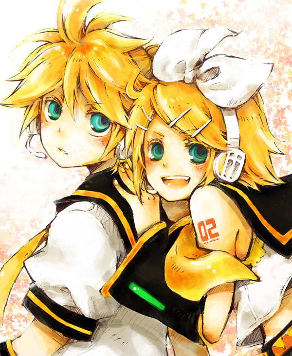 kagamine rin and kagamine len (vocaloid) drawn by yukkii