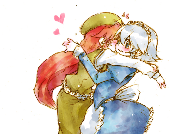 izayoi sakuya and hong meiling (touhou) drawn by tima