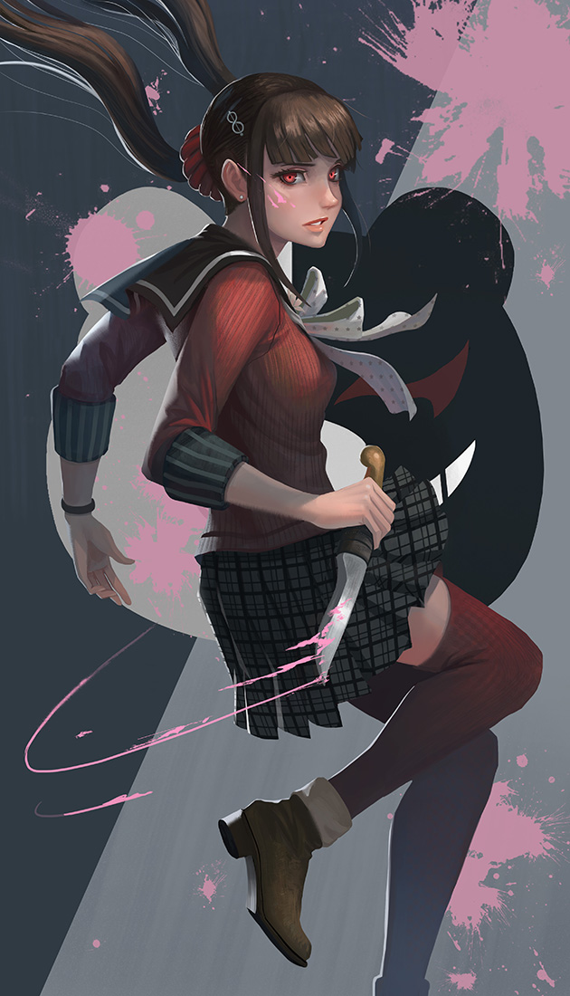 harukawa maki (danganronpa and 1 more) drawn by yagaminoue