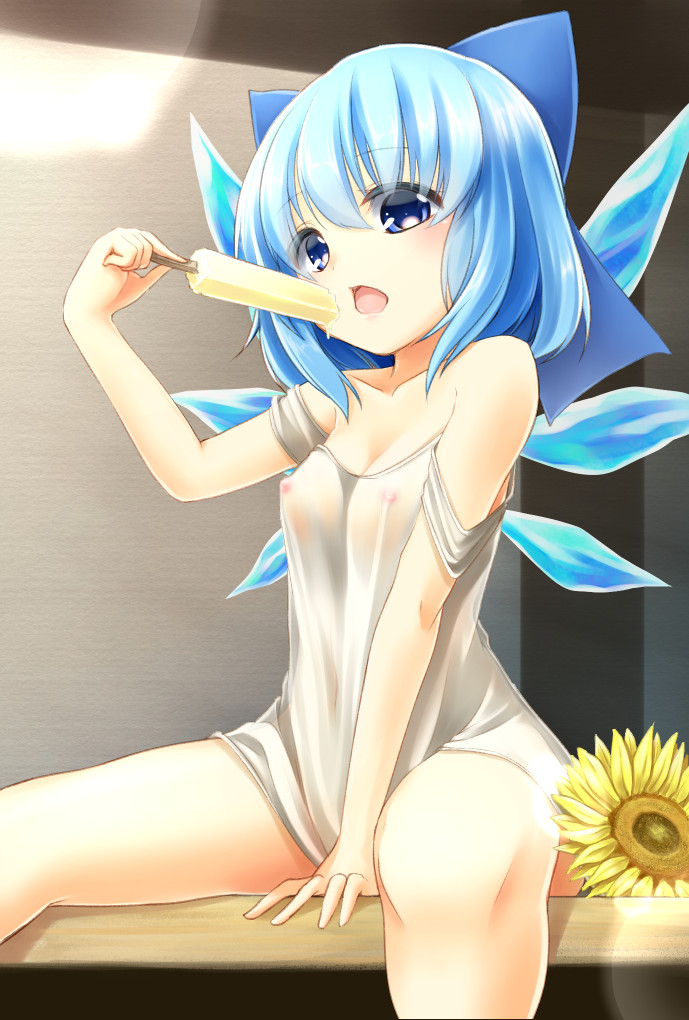 cirno and tanned cirno (touhou and 1 more) drawn by getsuyou_yasumi