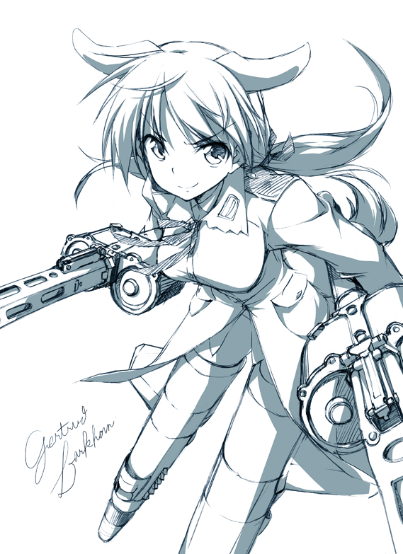 gertrud barkhorn (world witches series and 1 more) drawn by paprika_(artist)