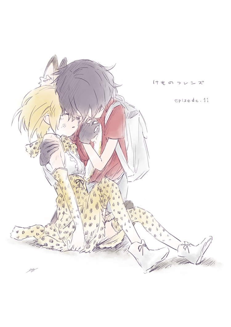 serval and kaban (kemono friends) drawn by s/m/e/g