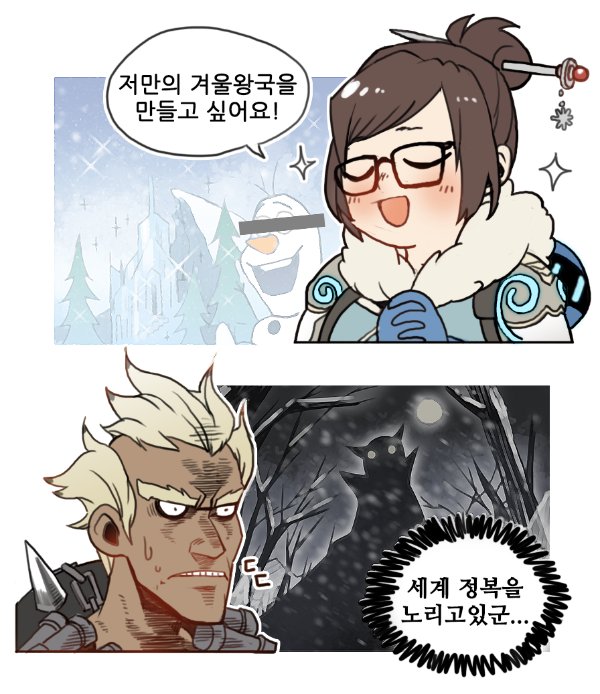 mei, snowball, junkrat, and olaf (overwatch and 2 more) drawn by wm_(chawoo1357)