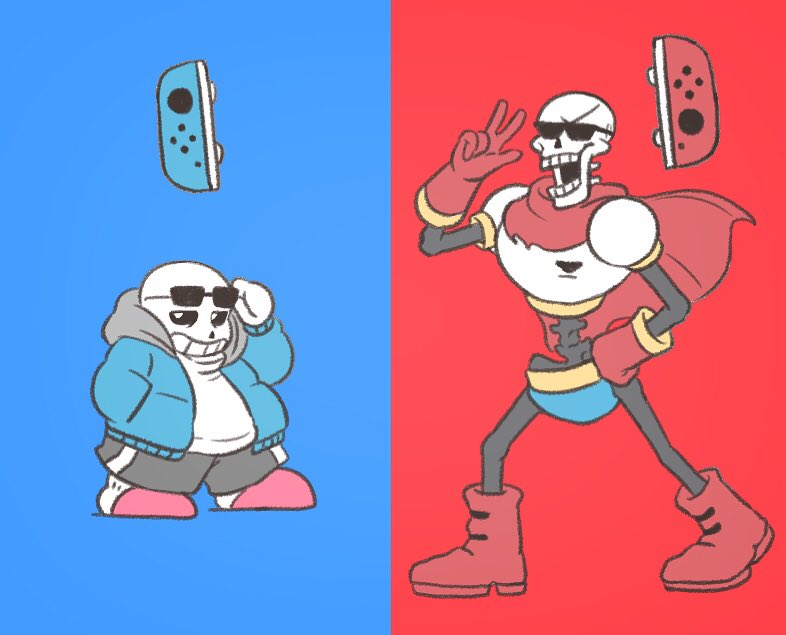sans and papyrus (undertale and 1 more) drawn by daba_(0dbdbx)
