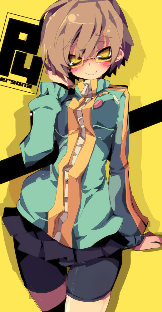 satonaka chie (persona and 1 more) drawn by dangomushi