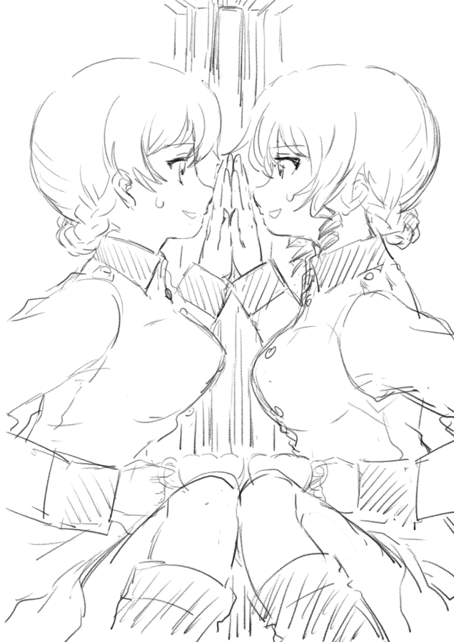 darjeeling and kilimanjaro (girls und panzer and 1 more) drawn by makito_(1102214)