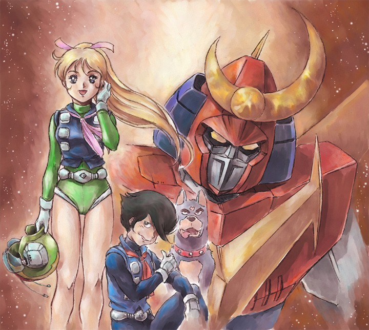 kamikita keiko, zambot 3, kamie uchuta, and chonishiki (muteki choujin zambot 3)
