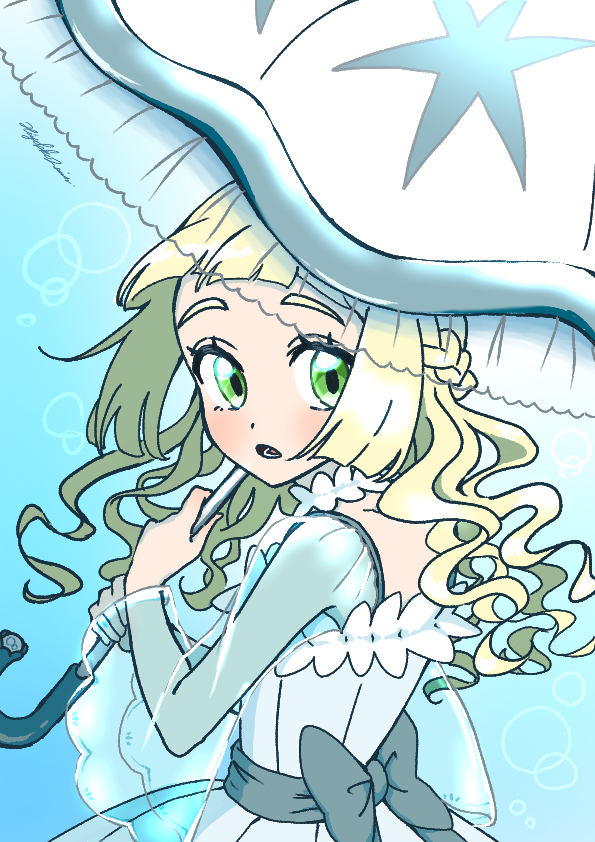 lillie and nihilego (pokemon and 1 more) drawn by hiyokko2min