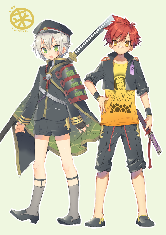 hotarumaru and aizen kunitoshi (touken ranbu) drawn by sacraneco