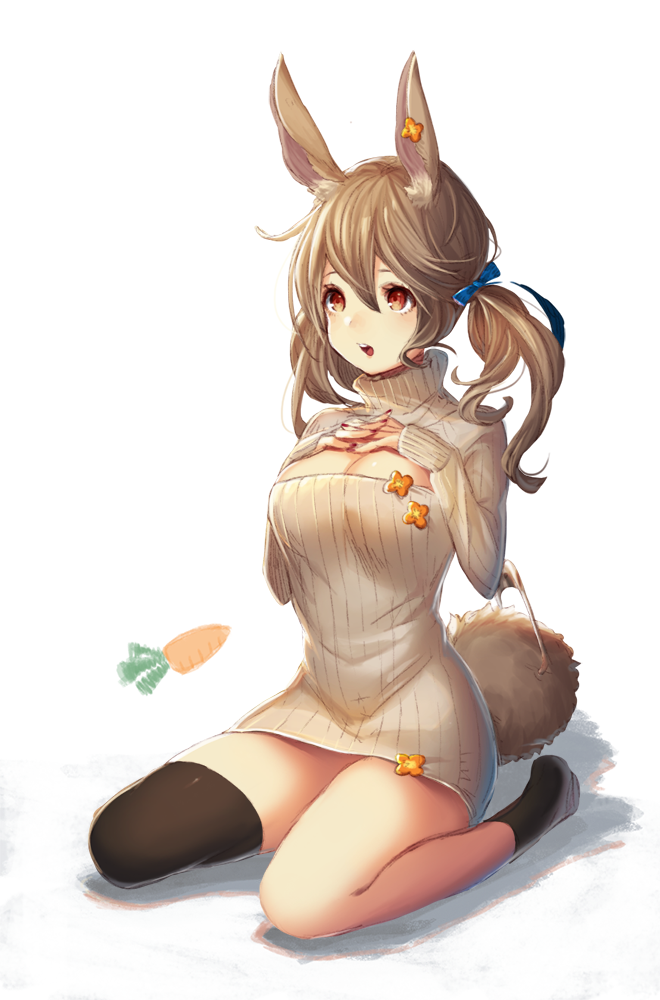 Anime girl with bunny ears