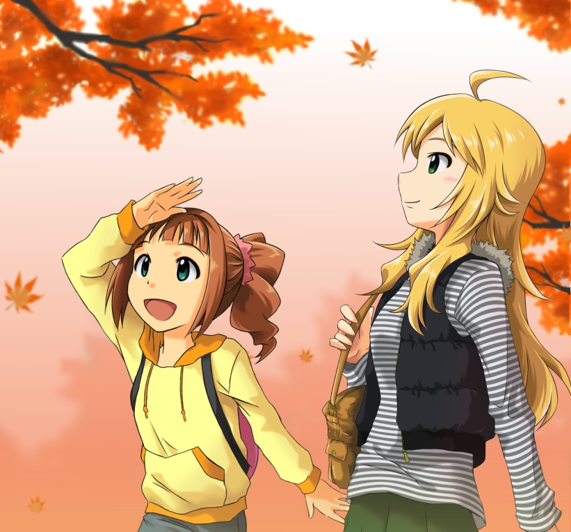 hoshii miki and takatsuki yayoi (idolmaster) drawn by rokusyo