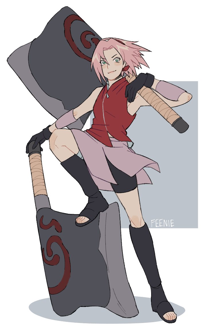 haruno sakura (naruto and 1 more) drawn by feenie