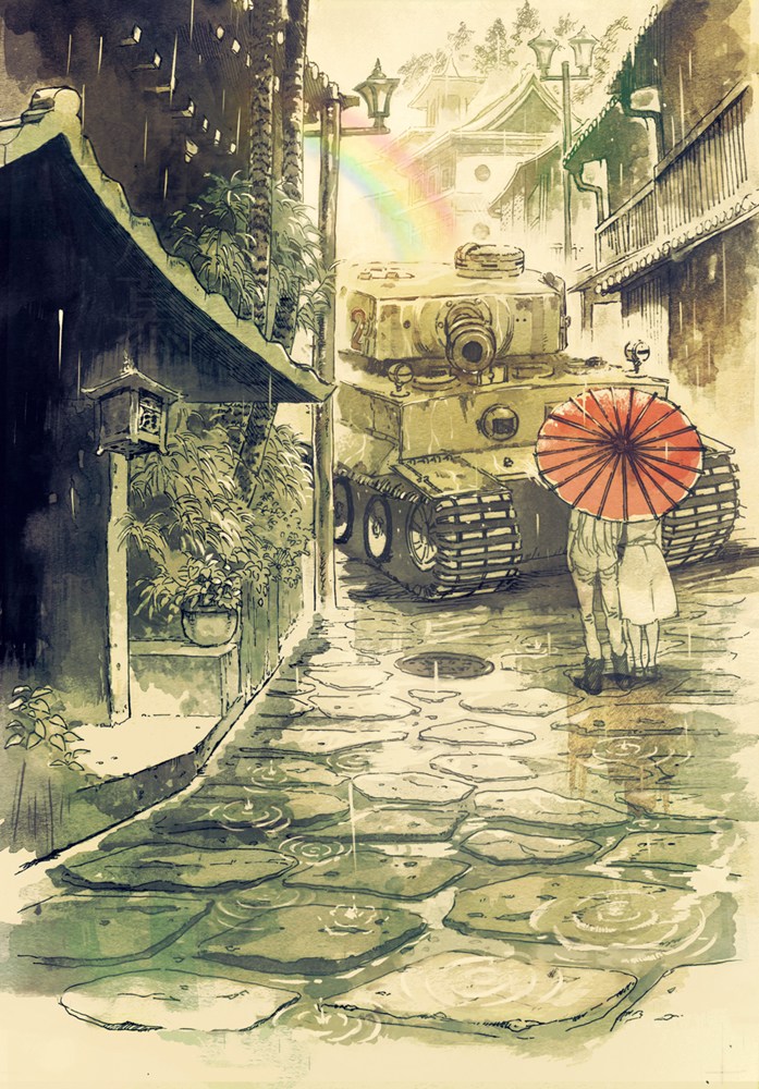 nishizumi miho and itsumi erika (girls und panzer) drawn by cosmic_(crownclowncosmic)
