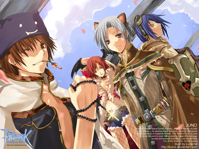 alchemist, rogue, monk, and crusader (ragnarok online) drawn by kurot