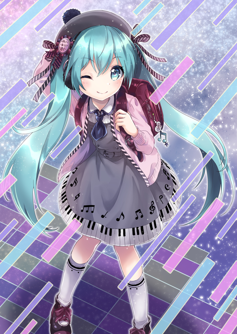 hatsune miku (vocaloid and 1 more) drawn by konayama_kata