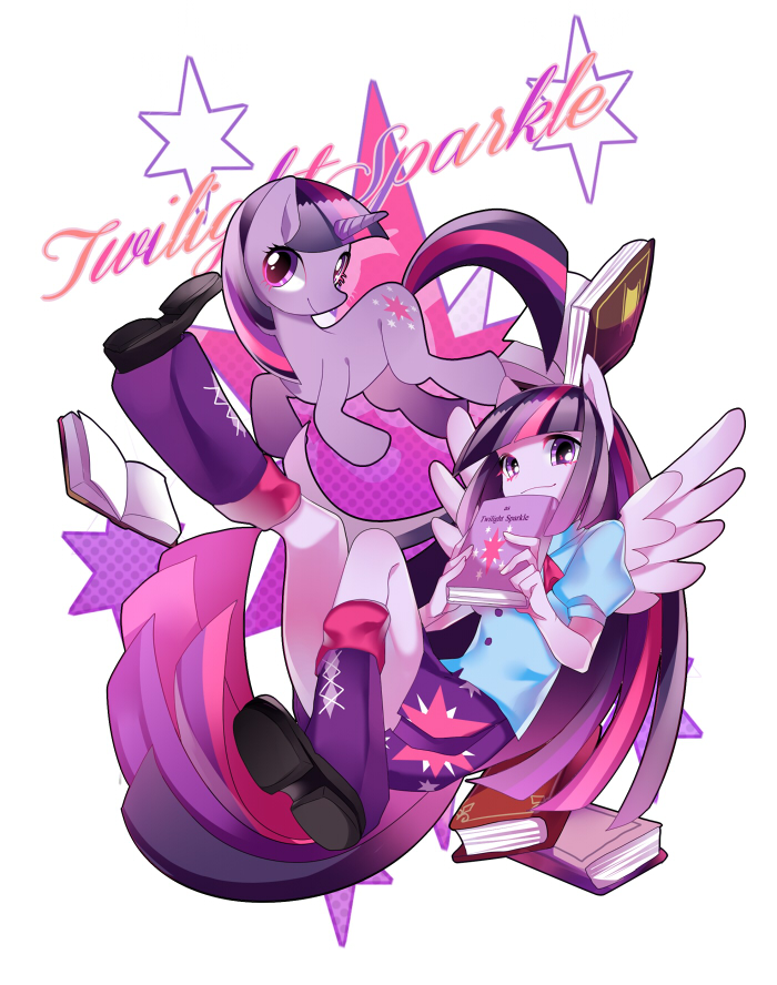 twilight sparkle (my little pony and 2 more) drawn by akuama