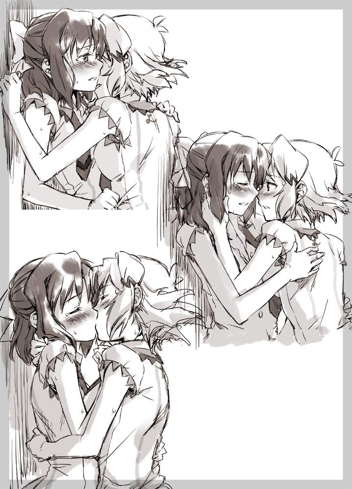 tachibana hibiki and kohinata miku (senki zesshou symphogear) drawn by tsuta_no_ha
