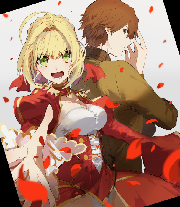 nero claudius and kishinami hakuno (fate and 1 more) drawn by vegg