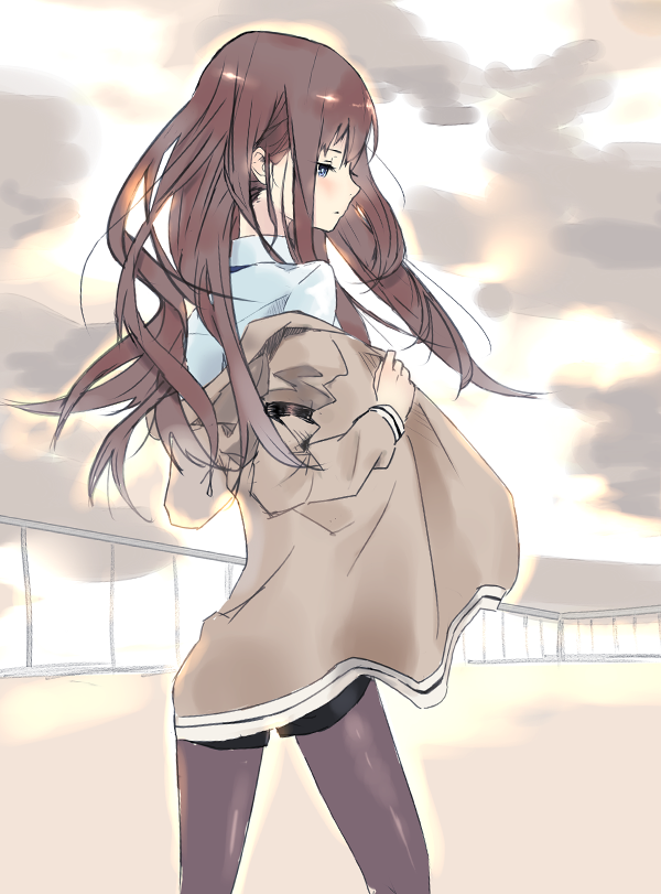 makise kurisu (science adventure and 1 more) drawn by rikkukku