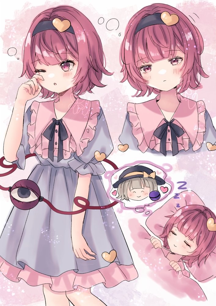 komeiji koishi and komeiji satori (touhou) drawn by jaku_sono