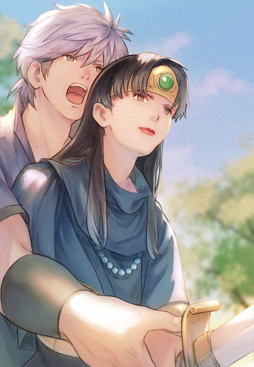 hyunkel and eimi (dragon quest and 1 more) drawn by b-saku