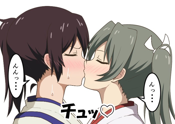 kaga and zuikaku (kantai collection) drawn by hamaguri_(hamaguri1234)