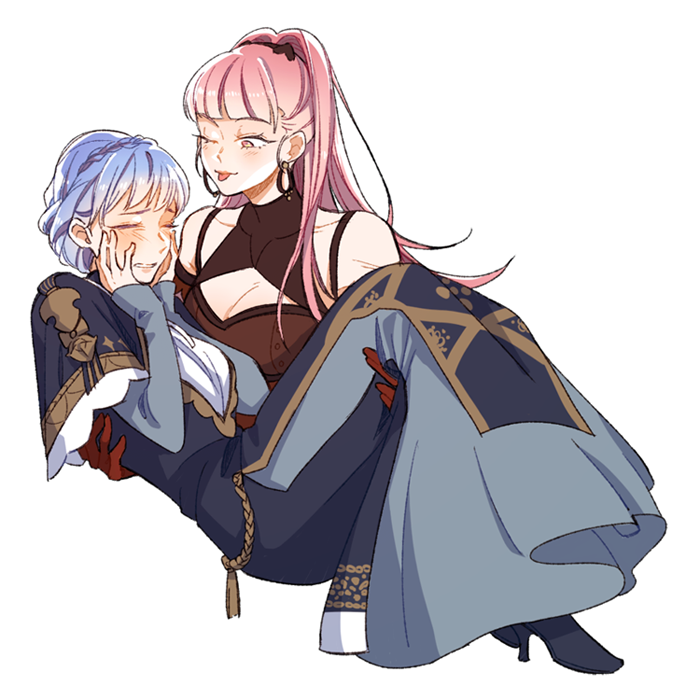 hilda valentine goneril and marianne von edmund (fire emblem and 1 more) drawn by oakentsun