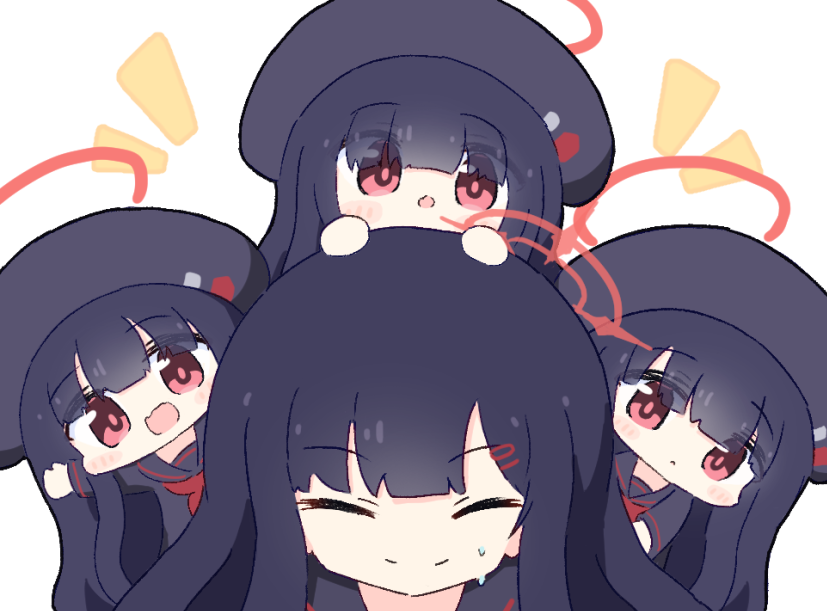 ichika and justice task force member (blue archive) drawn by umihio