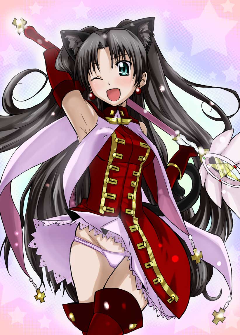 tohsaka rin, magical ruby, and kaleido ruby (fate and 1 more) drawn by toru_k