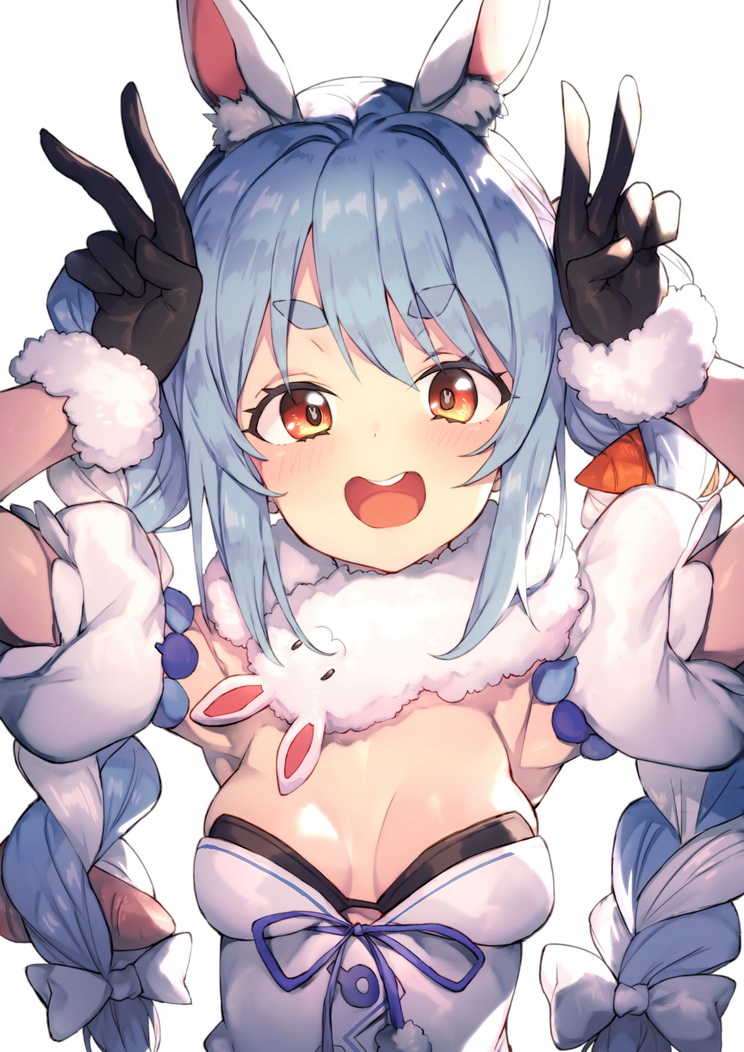 usada pekora and don-chan (hololive) drawn by redcomet